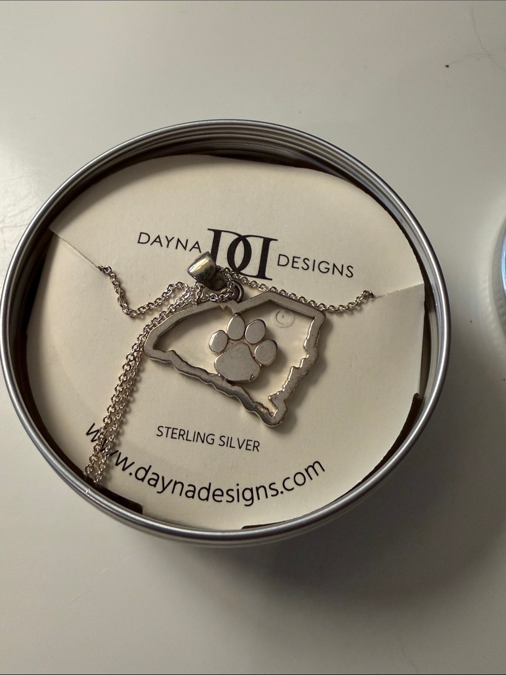 Dayna Designs Sterling Silver Paw State Necklace - Silver